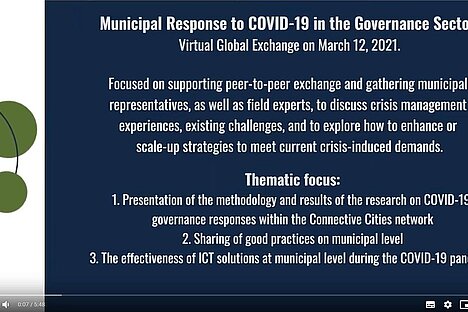 Municipal response to COVID-19 in the governance sector