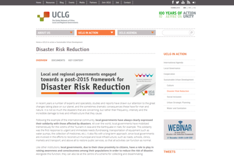 Disaster Risk Reduction